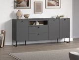 Sideboard Nuvola in grau und Eiche Evoke, Wohn- und Esszimmer Kommode 191 x 84 cm
