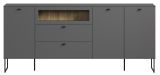 Sideboard Nuvola in grau und Eiche Evoke, Wohn- und Esszimmer Kommode 191 x 84 cm