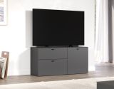 TV-Lowboard Nuvola in grau und Eiche Evoke, TV-Schrank 120 x 58 cm