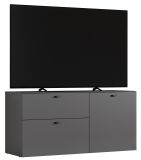 TV-Lowboard Nuvola in grau und Eiche Evoke, TV-Schrank 120 x 58 cm