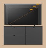 TV-Lowboard Nuvola in grau und Eiche Evoke, TV-Schrank 120 x 58 cm
