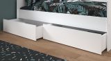 Parisot Kinder- und Jugendzimmer Sleep25 in wei� und Eiche Komplett-Set 3-teilig mit Stauraumbett, Kleiderschrank und Schreibtisch