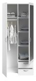 Parisot Kinder- und Jugendzimmer Sleep25 in wei� und Eiche Komplett-Set 3-teilig mit Stauraumbett, Kleiderschrank und Schreibtisch