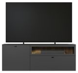 TV-Lowboard Nuvola in grau und Eiche Evoke, TV-Schrank 160 x 58 cm