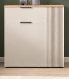 Kommode Skid in Kaschmir Sand und Evoke Eiche Sideboard 80 x 86 cm