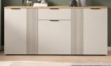 Sideboard Skid in Kaschmir Sand und Evoke Eiche Kommode 181 x 86 cm