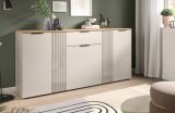 Sideboard Skid in Kaschmir Sand und Evoke Eiche Kommode 181 x 86 cm