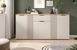 Sideboard Skid in Kaschmir Sand und Evoke Eiche Kommode 181 x 86 cm