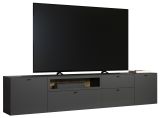 TV-Lowboard Set Nuvola in grau und Eiche Evoke, 2x TV-Schrank 280 x 58 cm