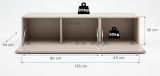 TV-Lowboard Nexus in Kaschmir TV Unterteil h�ngend / stehend 135 cm, Soft-Close