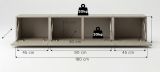 TV-Lowboard Nexus in Kaschmir TV Unterteil h�ngend / stehend 180 cm, Soft-Close