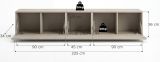 TV-Lowboard Nexus in Kaschmir TV Unterteil h�ngend / stehend 225 cm, Soft-Close