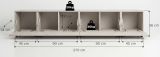 TV-Lowboard Nexus in Kaschmir XL TV Unterteil h�ngend / stehend 270 cm, Soft-Close