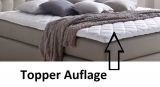 Boxspringbett Isabelle 200 x 200 cm Leder Optik muddy 7 Zonen Tonnentaschenfederkern Matratze