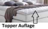 Boxspringbett Isabelle 200 x 200 cm Leder Optik wei� 7 Zonen Multi Tonnentaschenfederkern Matratze