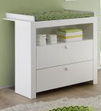 Babyzimmer Wickelkommode Zuzu in wei� Babym�bel Wickeltisch 96 x 111 cm