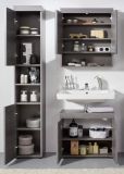 Badezimmer Badm�bel Set Pebble in Sardegna grau Rauchsilber Badkombination 3-teilig 103 x 190 cm