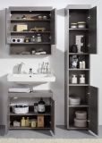 Badezimmer Badm�bel Set Pebble in Sardegna grau Rauchsilber Badkombination 3-teilig 103 x 190 cm