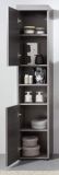 Badezimmer Hochschrank Pebble in Sardegna grau Rauchsilber Badschrank 30 x 190 cm