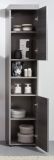 Badezimmer Hochschrank Pebble in Sardegna grau Rauchsilber Badschrank 30 x 190 cm