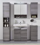 Badezimmer Spiegelschrank Pebble in Sardegna grau Rauchsilber Badschrank 2-t�rig 58 x 75 cm
