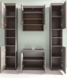 Badezimmer Badm�bel Set Pebble in Sardegna grau Rauchsilber Badkombination 4-teilig 148 x 190 cm