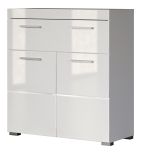 Badezimmer Kommode Adamo in wei� Hochglanz Badschrank 73 x 79 cm