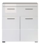 Badezimmer Kommode Adamo in wei� Hochglanz Badschrank 73 x 79 cm