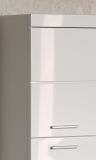 Badezimmer Midischrank Adamo in wei� Hochglanz Badschrank 73 x 132 cm