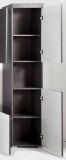 Badezimmer Hochschrank Adamo in grau Hochglanz Badschrank 37 x 190 cm