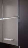 Badezimmer Midischrank Adamo in grau Hochglanz Badschrank 73 x 132 cm