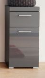Badezimmer Unterschrank Adamo in grau Hochglanz Badschrank 37 x 79 cm