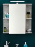 Badezimmer Spiegelschrank Nano in Stone Design grau Badm�bel 60 x 62 cm