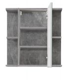 Badezimmer Spiegelschrank Nano in Stone Design grau Badm�bel 60 x 62 cm