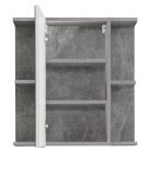 Badezimmer Spiegelschrank Nano in Stone Design grau Badm�bel 60 x 62 cm