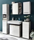 Badezimmer Spiegelschrank Nano in Stone Design grau Badm�bel 60 x 62 cm