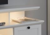 TV-Lowboard Milla in wei� im Landhausstil inklusive Podest 177 x 65 cm Komforth�he