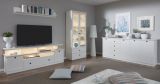 TV-Lowboard Milla in wei� im Landhausstil inklusive Podest 177 x 65 cm Komforth�he