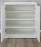 Kommode Milla in wei� 81 x 88 cm im Landhausstil als Schuhschrank