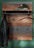 Garderobenpaneel Foundry in Used Wood Shabby mit Matera grau 80 x 106 cm