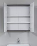 Badezimmer Spiegelschrank Matrix in Sardegna grau Rauchsilber Badschrank 2-t�rig 60 x 67 cm