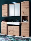 Badezimmer Badm�bel Set Amanda in Eiche / Asteiche Badkombination 4-teilig 163 x 190 cm