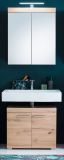 Badezimmer Waschbeckenunterschrank Adamo in Eiche / Asteiche Badschrank 60 x 56 cm