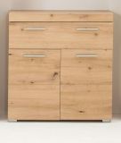 Badezimmer Kommode Adamo in Eiche / Asteiche Badschrank 73 x 79 cm