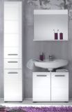 Badezimmer Hochschrank Clarito in wei� Hochglanz 30 x 182 cm