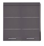 Bad H�ngeschrank Adamo in grau Hochglanz Badschrank 73 x 77 cm
