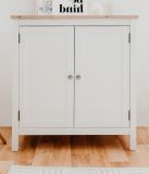 Kommode Vestland in wei� und Artisan Eiche Landhaus 80 x 90 cm