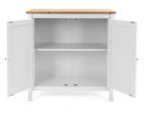 Kommode Vestland in wei� und Artisan Eiche Landhaus 80 x 90 cm