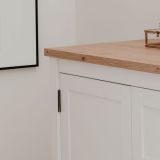 Sideboard Vestland in wei� und Artisan Eiche Landhaus Anrichte 120 x 90 cm Kommode