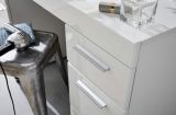 Schminktisch Adamo in wei� Hochglanz 120 x 141 cm mit Schubkasten und Spiegel